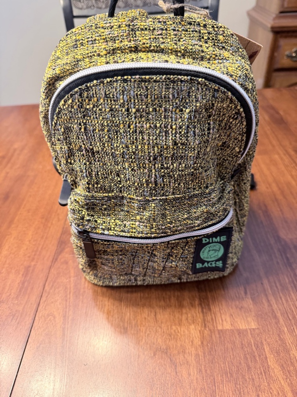 Dime Bags Festy Bound Static Amber Small Hempster Backpack Yellow Black Gray